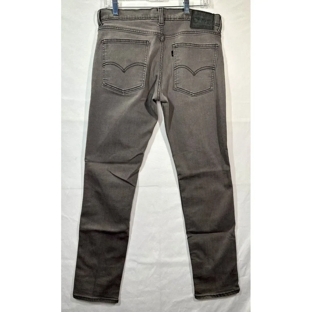 Levi's 511 Jeans Mens 32x32‎ Black Skinny Straight Leg Dark Wash Denim Pants